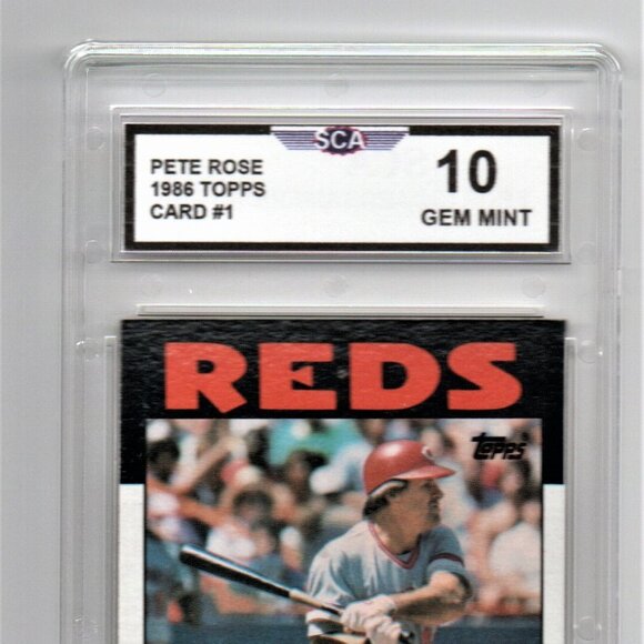 PETE ROSE 1986 TOPPS CARD CINCINNATI REDS THIRD BASEMAN - Picture 1 of 1